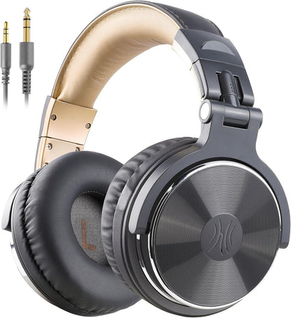 Oneodio Wired over Ear Headphones Hi-Res Studio Monitor & Mixing DJ Stereo Headsets with 50Mm Drivers and 1/4 to 3.5Mm Jack for AMP Computer Recording Podcast Keyboard Guitar Laptop - Black