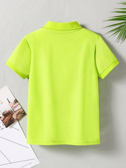 Kids' Summer Polo Shirt with Animal Print, Casual Fit
