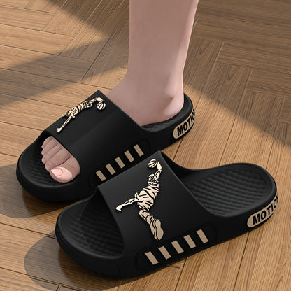 Men'S EVA Slippers for Indoor Bathing at Home, Featuring Soft, Non-Slip Soles. Stylish And Sporty for Summer Beach Outings, These Ultra-Comfortable EVA Slides Are Quick-Drying, Easy to Clean, And Suitable for All Seasons. Per - ayq