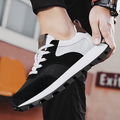 Men'S Casual Fashion Sneakers - Versatile  Stylish Dad Shoes with Rubber Sole, Lace-Up, Round Toe, Low Top Design for Outdoor, Hiking  Everyday Wear, Hiking Footwear Modern Sneakers Durable Rubber Sole
