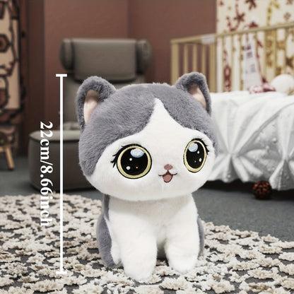 Նոր խելոք մուլտֆիլմային փափուկ խաղալիք փոքրիկ կատվի տեսքով, հասանելի է մոխրագույն և սև ոճերով, կատարյալ է որպես տոնական նվեր, նվեր, Սուրբ Ծննդյան անակնկալ, Շնորհակալության օրվա նվեր, ընկերոջ նվեր, տոնական նվեր, օրվա նվեր, զույգի նվեր, Սուրբ Վալենտինի օր: