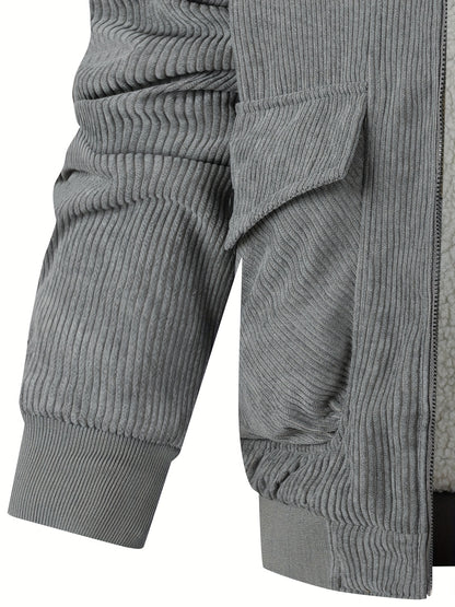 Տղամարդու ամուր ջերմային բաճկոն - քամուց պաշտպանող և բարձրորակ ձմեռային վերարկու՝ կայծակաճարմանդով, բազմագրպան դիզայնով, չձգվող գործվածքով - ցուրտ եղանակի վերնազգեստ ամենօրյա օգտագործման համար, հաստ, քամուց պաշտպանող բաճկոն, առօրյա վերնազգեստ, դիմացկուն