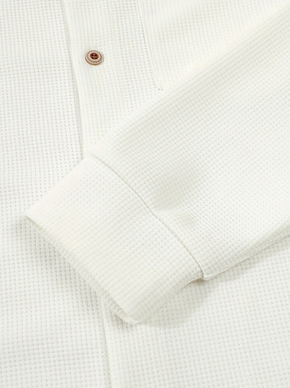 Men's Casual Hooded Jacket - Soft, Breathable Polyester with Button-Up Design & Pockets | Perfect for Spring, Fall & Outdoor Activities, Long Sleeve, Fashion, Daily, Leisure Style, Conventional Version