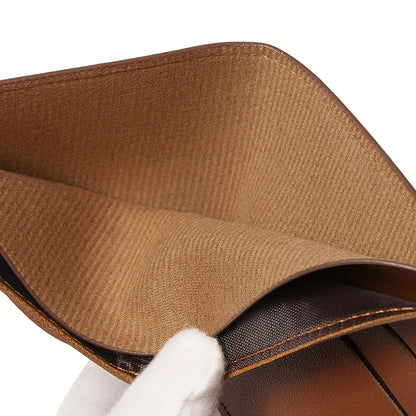 Men's Short Wallet with Magnetic Closure, PU Leather Coin Purse, Fashionable Card Holder with 5 Card Slots, ID Organizer, Suitable for Daily Outings