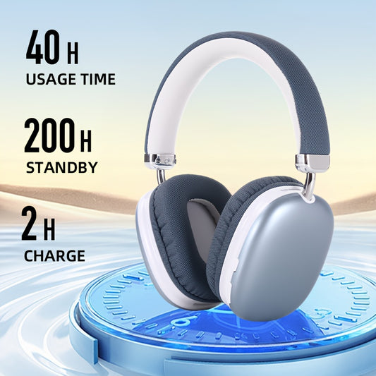 Upgraded Wireless Headphones, Good Sound Quality Wireless Headphones, Lightweight Foldable Earbuds with Built-in Microphone, Compatible with 3.5mm / 0.14in Audio Cable, Suitable for Travel/Work/Laptop/PC/Mobile Phone Stereo,