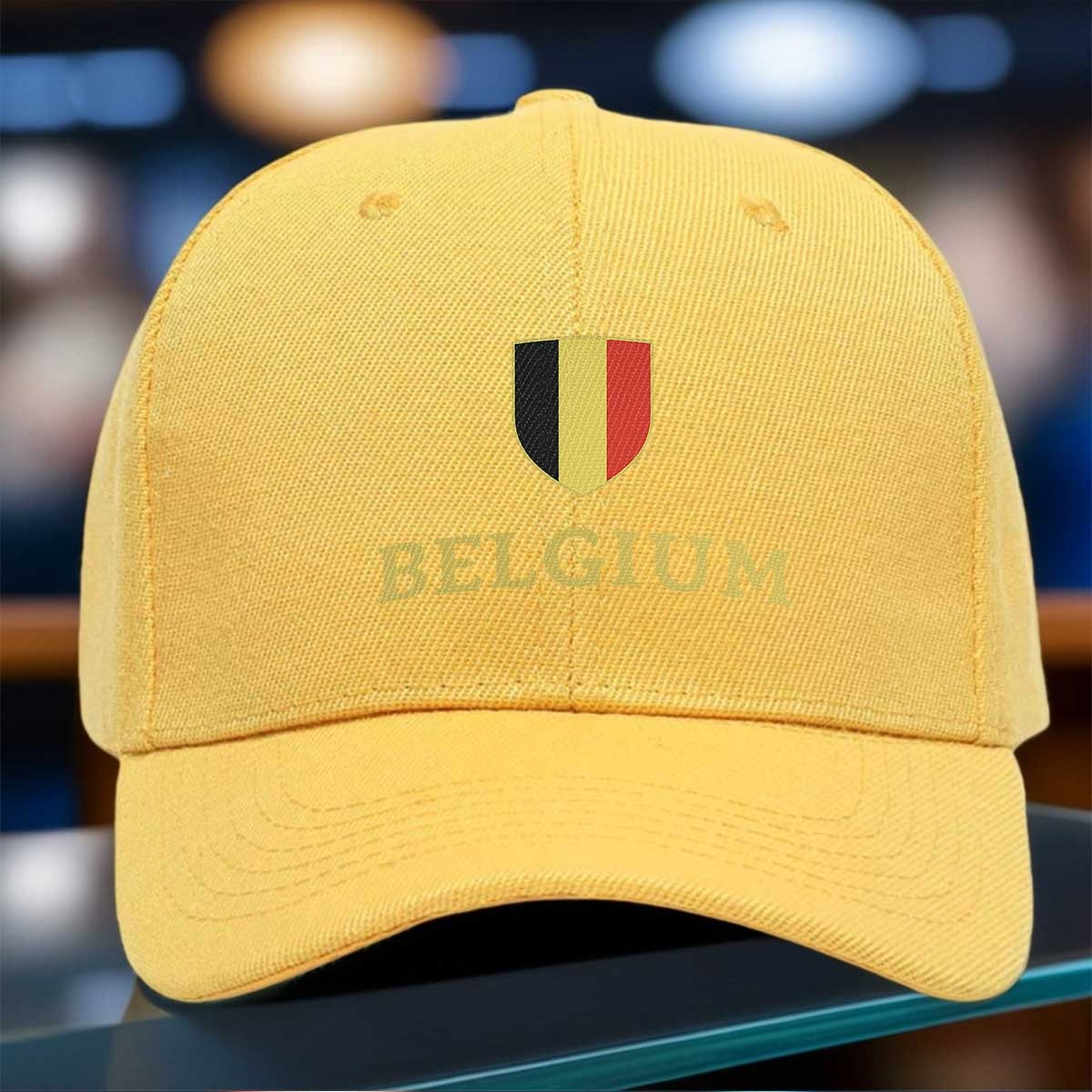 Belgium Flag Baseball Cap Adjustable Fashion Dome Hat