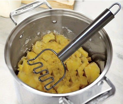1 հատ Stainless Steel Wave Potato Masher - Իդեալական խոհանոցային բանջարեղենի և մրգային խյուսի համար, խոհանոցային պարագաներ | Ժամանակակից խոհանոցային գործիք | Երկարակյաց խոհանոցային սպասք