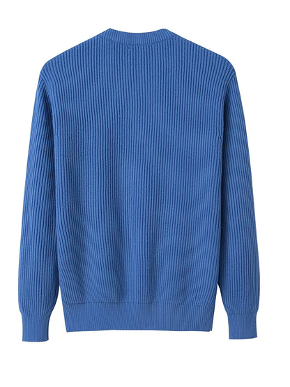 Բաց գույնի, հասուն ոճի աշուն/ձմեռ, հիմնական, տղամարդկանց համար, երկար թևքերով, առօրյա, բրիտանական, կլոր վզնոցով, տրիկոտաժե, բարձր օձիքավոր վերնաշապիկով