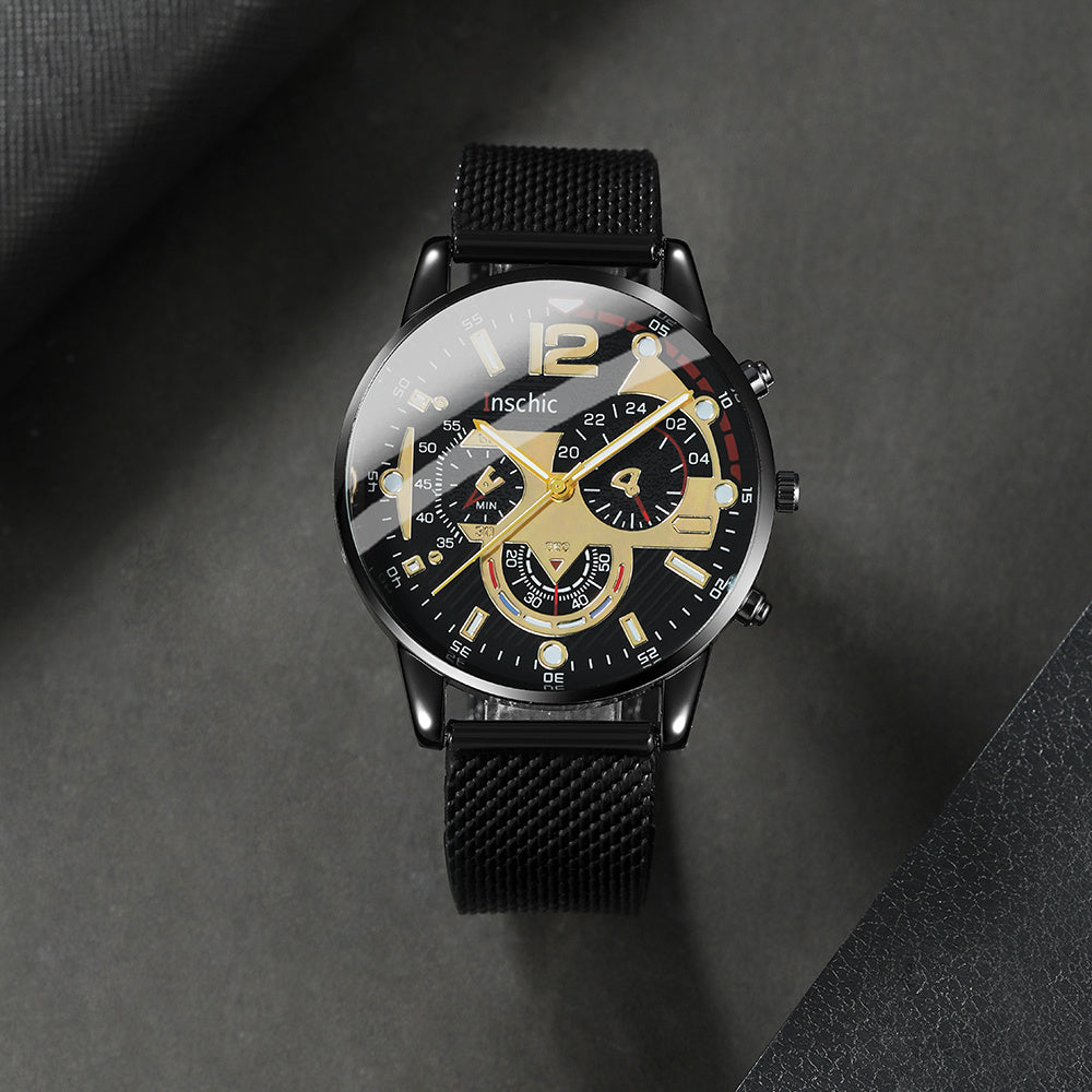 Գործնական, առօրյա տղամարդու քվարցային ժամացույցի և ապարանջանի հավաքածու - մինիմալիստական ​​աքսեսուար, կատարյալ նվեր նրա համար