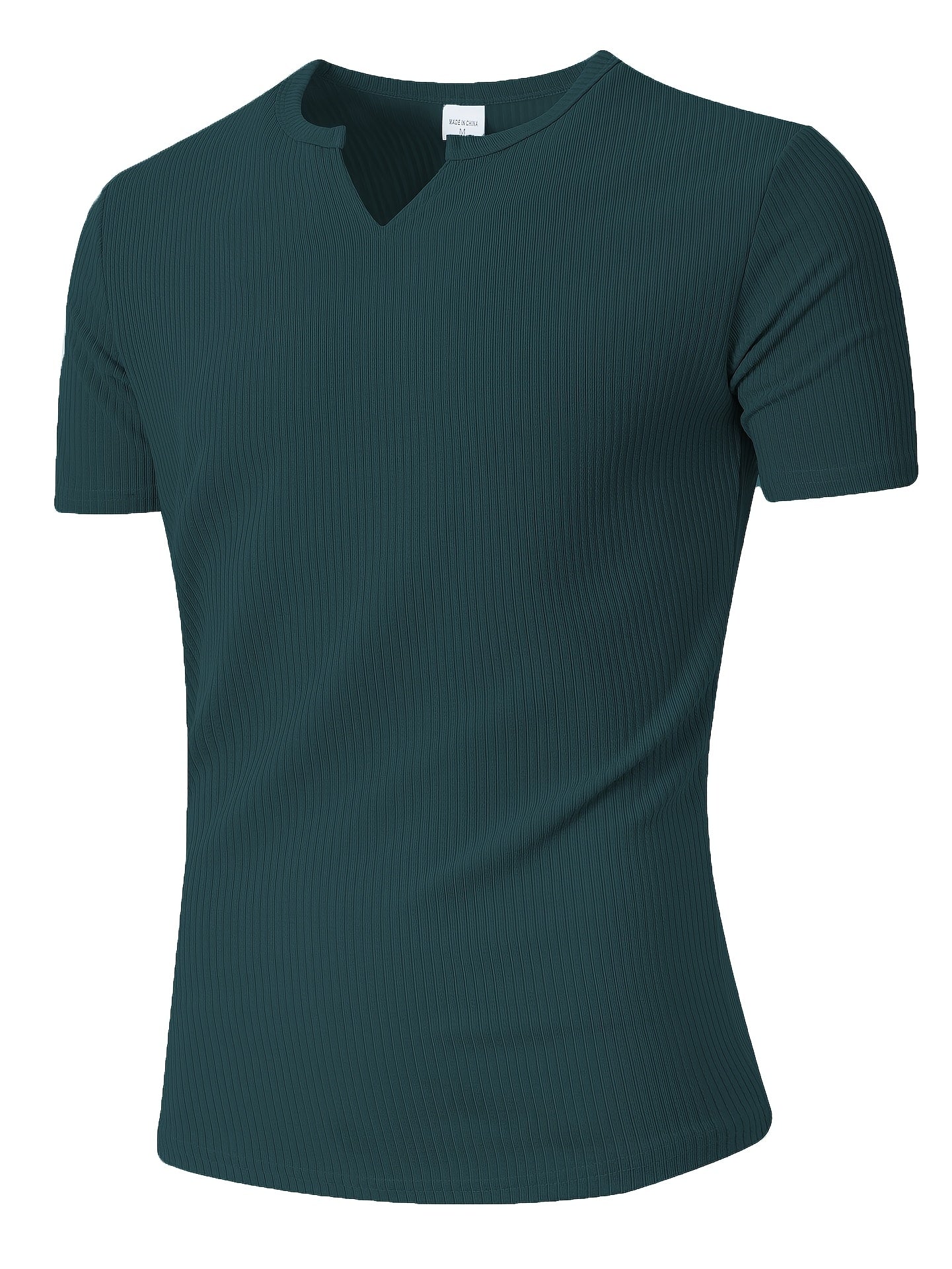 Men's Slim V-Neck Casual Short Sleeve T-Shirt for Summer