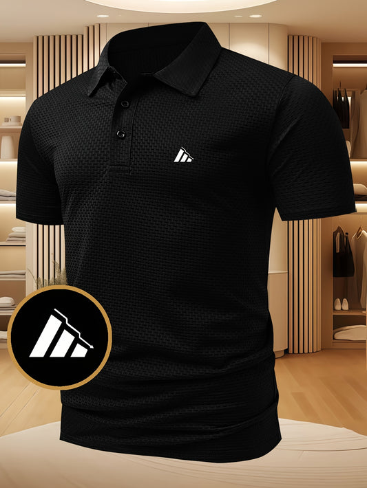 Men'S New Print Polo Shirt Classic Solid Color Clothes Short-Sleeved Top, Street Fashion, Easy And Atmospheric, Stylish And Stylish, Suitable for Home And Outdoor, Business Casual Sports Playing Shirt - ayq