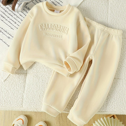 Տղա աղջիկների աշուն/ձմեռ տառերով դրոշմված տաք, աստառով սվիտեր և մարզաշապիկ, իդեալական է բացօթյա օգտագործման համար