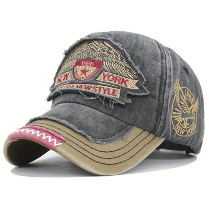 Men's Casual Cotton Baseball Cap With New York Embroidery