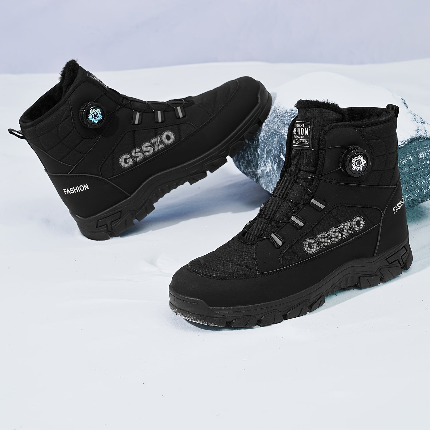 GSSZO Men's High-Top Hiking Boots with Height Increase - Slip-Resistant & PVC Sole, - -Terrain Boots Suitable for Urban Streetwear, Outdoor Trekking, Heavy-Duty Wear - Comfortable & Durable (Year-Round Use)