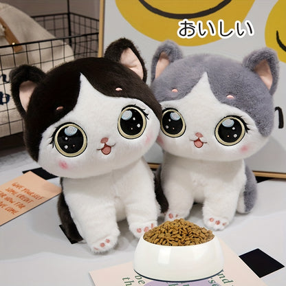 Adorable Simulation Cat Plush Toys Kawaii Cartoon Stuffed Animal Plush Toys Soft Filling Fluffy Cute Home Decor Sofa Decor Room Decor Holiday and Birthday Popular Gift for Friends and Family