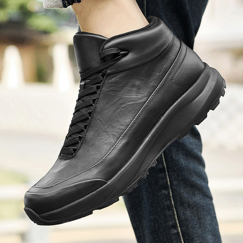Men's Light Luxury Slip-On PU Shoes for All-Season Style