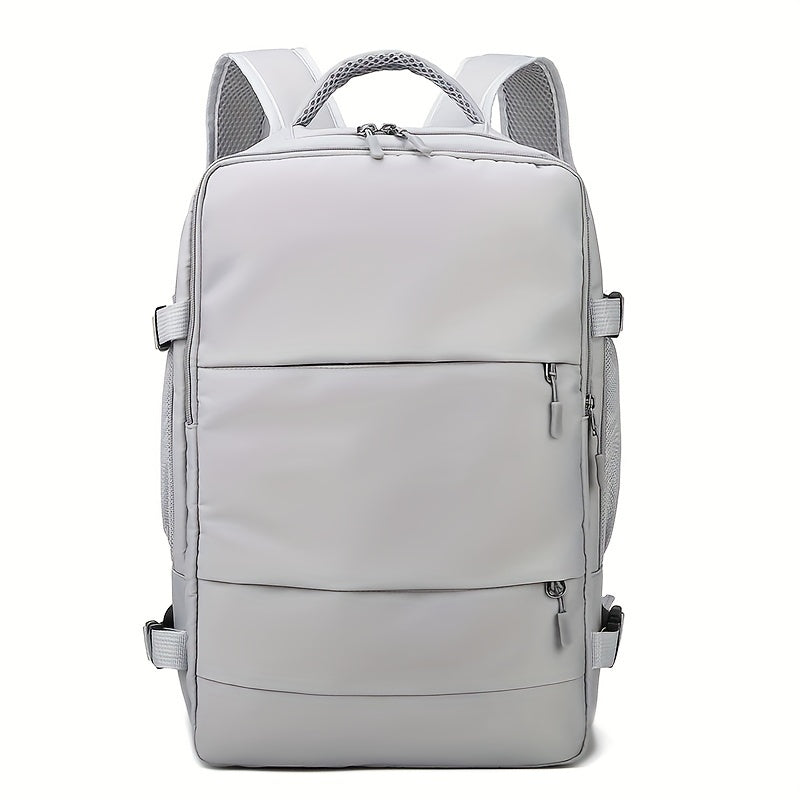 Multi-Functional Travel Backpack for Women, Casual Style, Large Capacity, Lightweight, USB Charging, Adjustable Straps, Shoe Compartment, Zipper Closure, Polyester Lining, Sewing Thread Detail, Wet Wipe Clean, for Business Tr