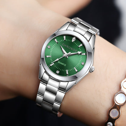 CHRONOS Women'S Fashionable Casual Quartz Watch Features a Stainless Steel Strap, Perfect for Business Elegance And Sophistication. This Exquisite And Compact Outdoor Sports Watch Is Ideal for Daily Wear And Outings, Making I