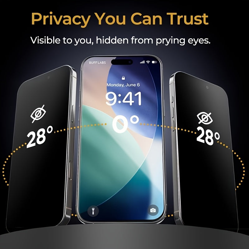 iPhone Privacy Frosted Ceramic Screen Protector & TPU Case Set