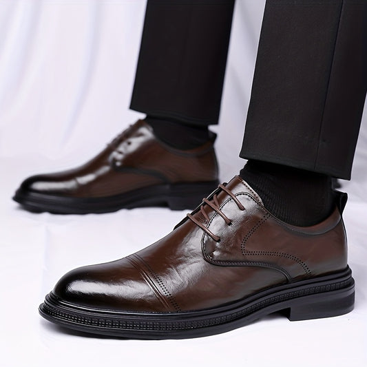 Men's Casual Business Shoes PU Upper Pointed Toe - ayq