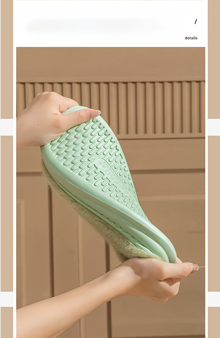 Cozy Plush Slippers for Men & Women - Winter Warm Indoor House Shoes with Non-Slip EVA Sole, Thick Cushioned Lining & Soft Round Toe - Unisex Slip-On Slippers for Home, Lounge, Bedroom (Men's & Women's Design), Slippers for G