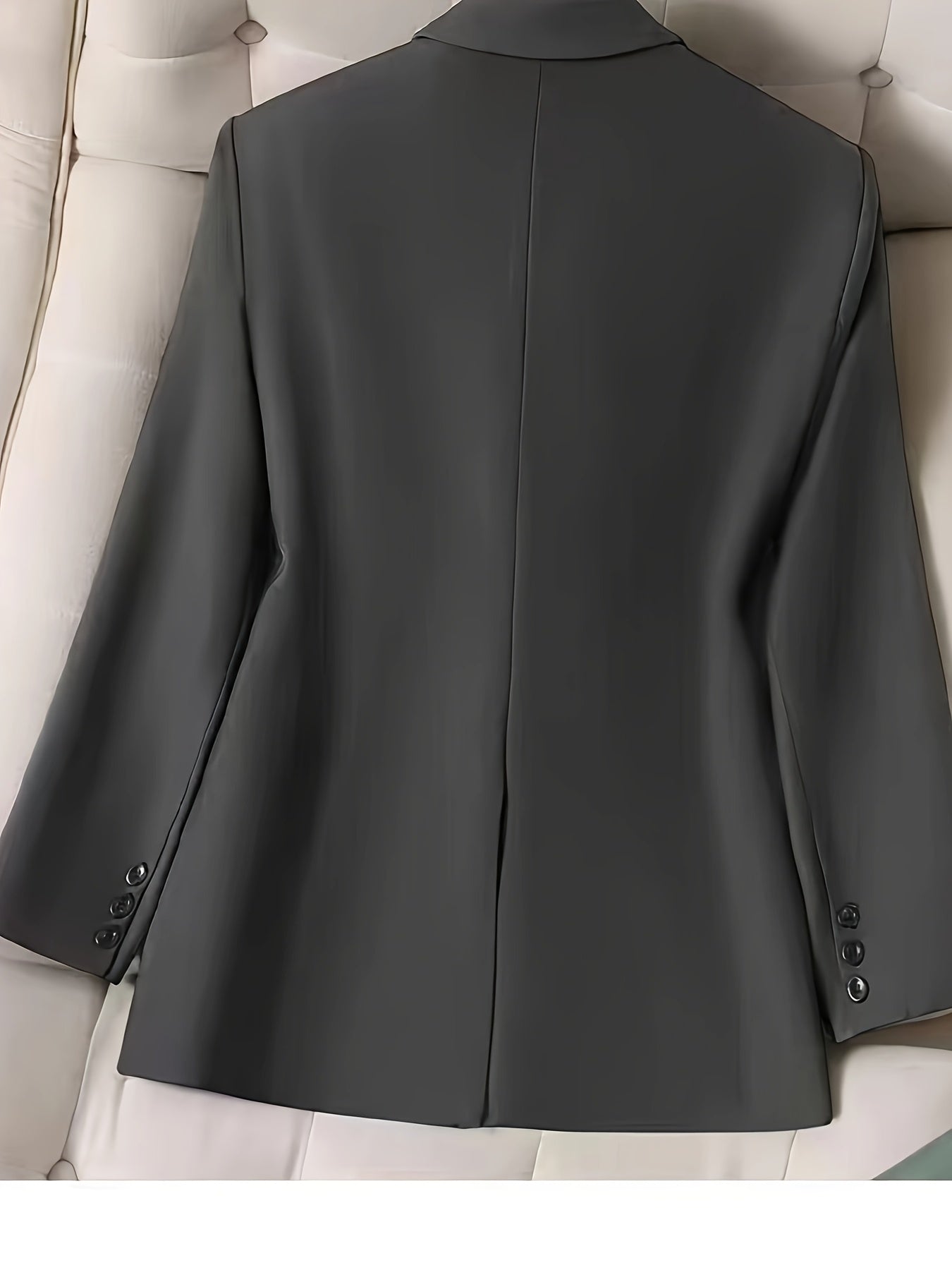 Կանացի շքեղ, առօրյա բլեյզեր՝ պոլիեսթերից, միագույն, երկար թևքերով, կոճակներով առջևի մասով և գրպաններով, ազատ չափսով, գարնանային/աշնանային բաճկոն, առօրյա հագուստի բաճկոն | մինիմալիստական ​​| մեկ օղակով բաճկոն