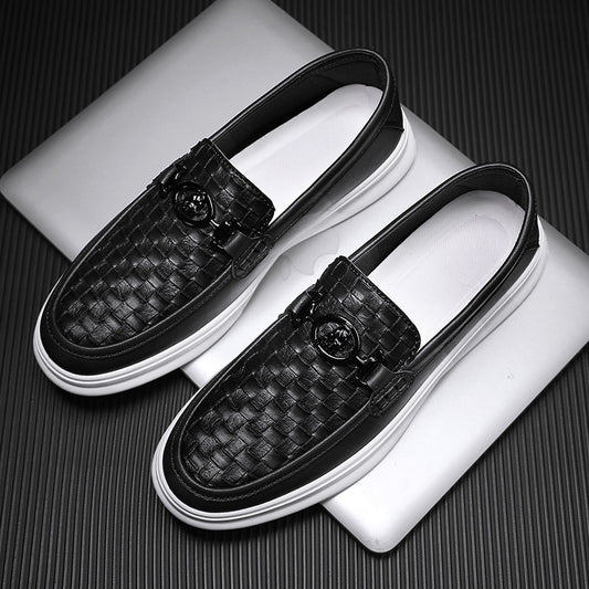 Men's Casual Slip-On Shoes Low Top PU Comfort All-Season - ayq