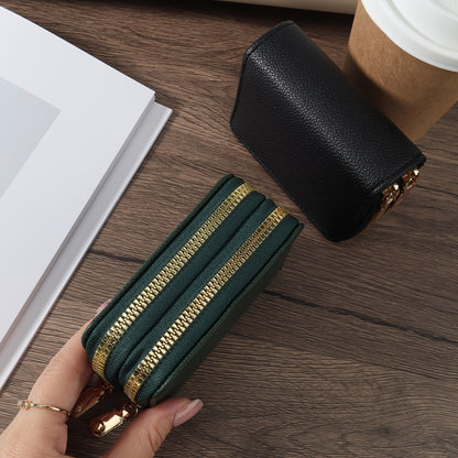 Compact Women'S Wallet, Color Coin Pouch, Stylish Zippered Card Case, Multi-Functional Small Bag for Keys And Money