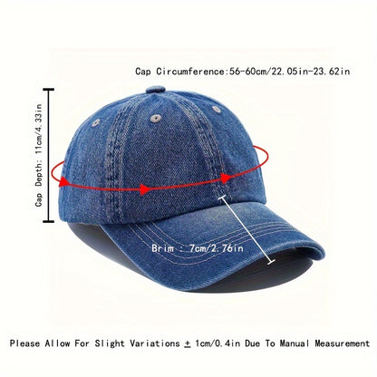 Men's Denim Baseball Cap Jeans Snapback Cap Casquette Plain Bone Hat Gorras Men Casual Blank Dad Male Hat