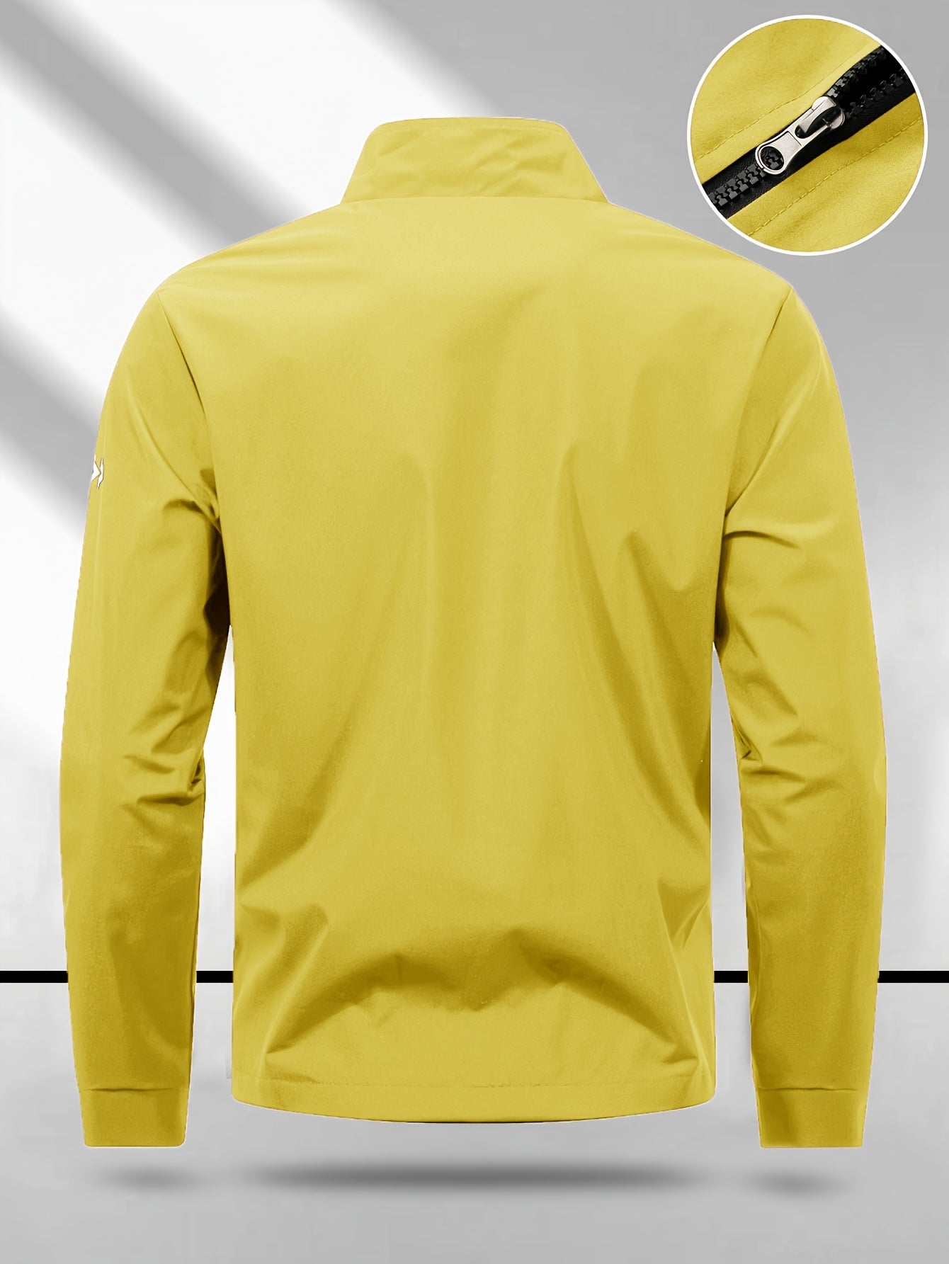 Men's Vintage Casual Bomber Jacket Stand Collar Windproof Coat