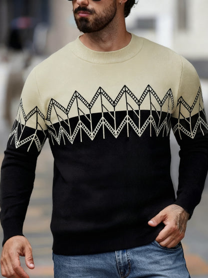 Men's Autumn/Winter Sweater, Men's Pullover Knit Sweater, Men's Winter Long Sleeve Sweater, Men's Winter Clothing, Men's Sweater, Christmas Sweater, Men's Christmas Sweater, Winter Men's Apparel, New Year's Apparel, Men's Aut