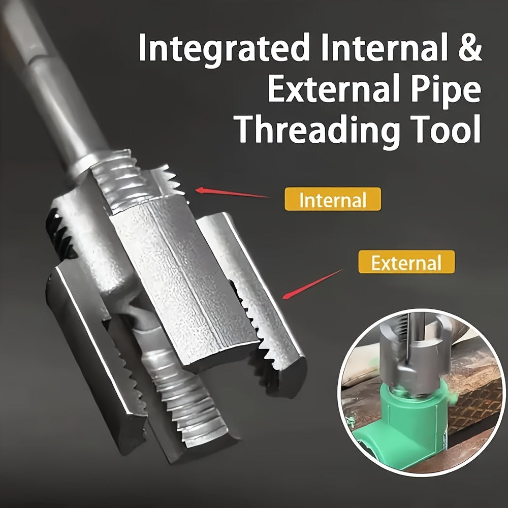 A Set of Three Pipe Threading Tools, Suitable for Processing 1/2 Inch PPR Internal And External Threads, Including Taps And Tools with Sealing Tape.