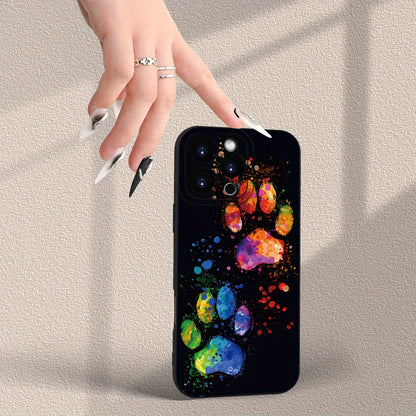 Simple Creative Beautiful Colorful Cat Footprint Pattern Trendy Hot Selling Men and Women Summer Creative Anti-fall Frosted Mobile Phone Case for iPhone 16E/16/16PRO/16PLUS/16PM/15/15PLUS/15PRO/15PROMAX/14/14PLUS/14PRO/14PROM