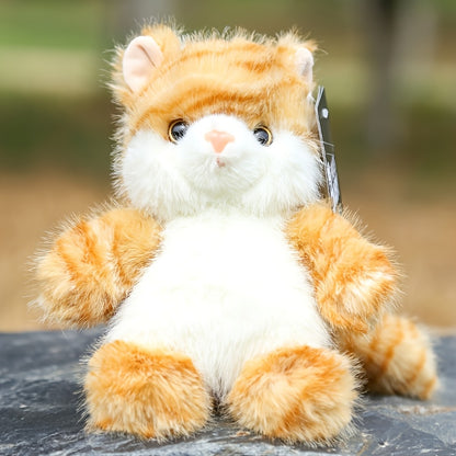 Realistic Plush Yellow Kitten Stuffed - Soft Cuddly with Fluffy Cat Body, Suitable for All Ages, Christmas & New Year Gift, Bedtime Companion for & s