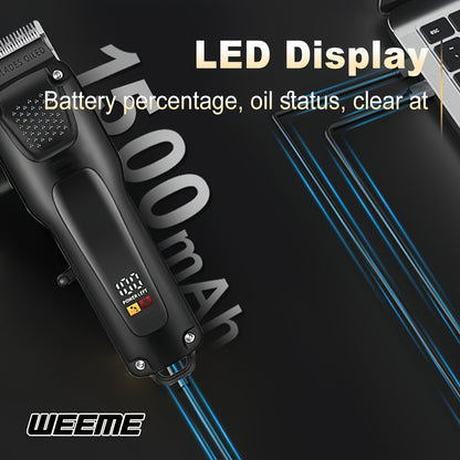 WEEME 2pcs/3pcs Grooming Kit Electric Hair Clipper + Beard Trimmer + Shaver + Nose Hair Trimmer, USB Rechargeable with LCD Display | Perfect Gift for Dad, Husband, Boyfriend (Father's Day/Birthday)