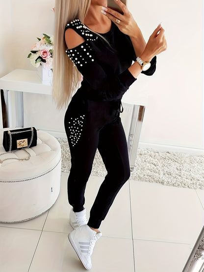 Women's Elegant Casual Solid Color Top and Pants Set - ayq