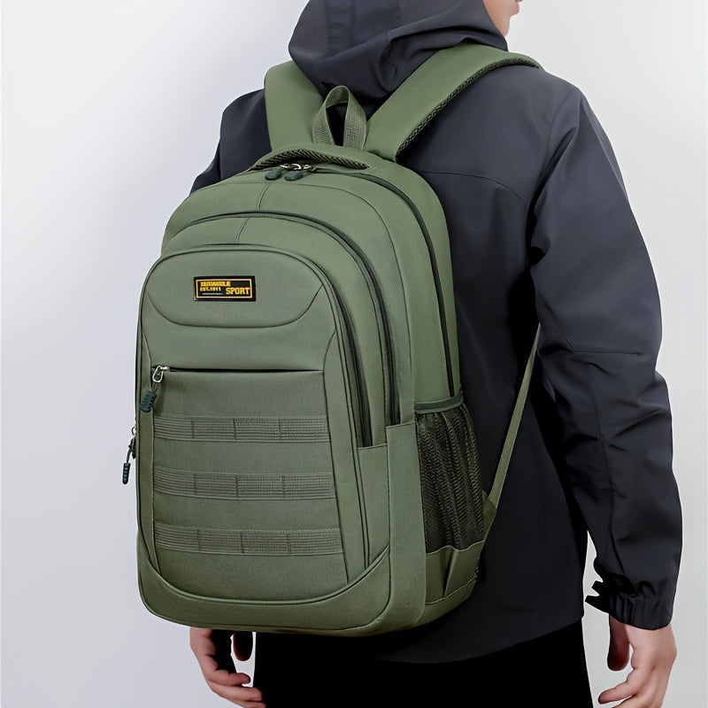 Hiking Backpack, Leisure Backpack, Large-capacity Backpack, Suitable for Both Men and Women, Height 48cm, Length 33cm, Thickness 20cm, Can Hold 17-inch Laptop, Equipped with Adjustable Shoulder Straps, Is Ideal for Daily Outd - ayq
