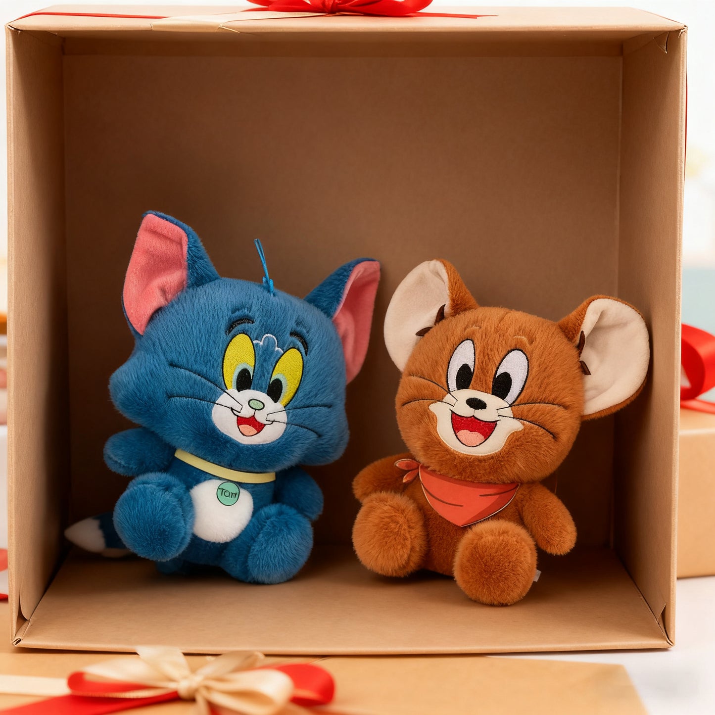 [Wb]Tom And Jerry Game Figurines, Claw Machine Plush Toys, New Cute Room Decorations | Soft Texture, Pet Companion Plush Toys, Cute Animal Figures, Autumn And Winter Room Decorations, Suitable Birthday Gifts, Holiday Gifts, G