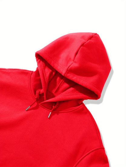 Men'S Fashion Trendy Hooded Sweatshirt | Casual Style, Regular Fit, Winter Season, Print Pattern, Slight Stretch Fabric