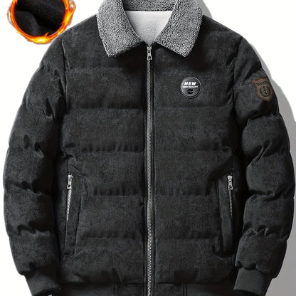 Men'S Heavyweight Winter Jacket - Thermal Insulated Cold Weather Coat with Full-Zip Closure, Fleece & Stand Collar - Brown - Casual Outerwear for, Thick, Thick Winter Jacket For Men, Winter Jacket For Men, Winter Coat For Men