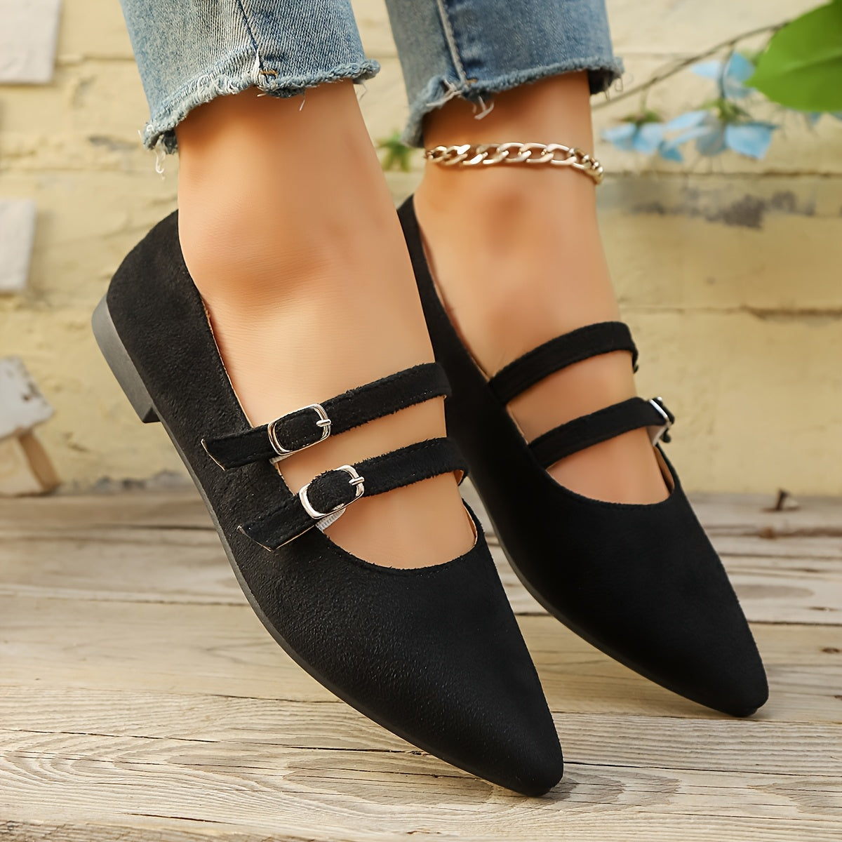 Women's All-Season Leopard Print Mary Jane Flat Shoes