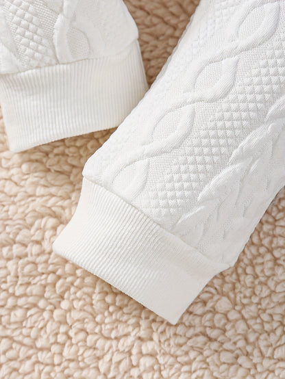 Հարմարավետ տղաների Սուրբ Ծննդյան վերնաշապիկի և տաբատի հավաքածու՝ եղջյուրի ասեղնագործությամբ - տաք բրդյա ծածկույթով, երկար թևքերով հանդերձանք աշուն/ձմեռ, իդեալական է բացօթյա օգտագործման համար