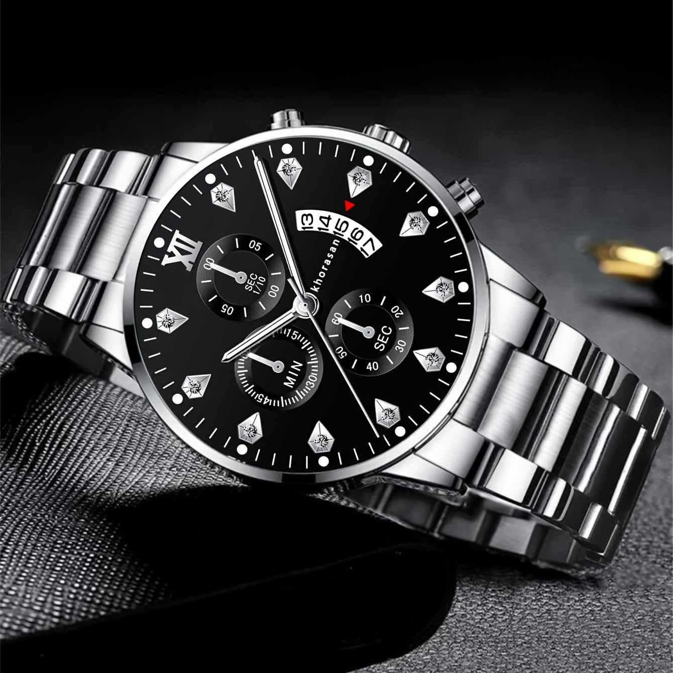 5pcs Men'S Watch and Wallet Gift Set | Fashion Belt, Easy Keychain, Portable Sign Pen - Ideal for Father'S Day, Valentine'S Day, Birthdays, Graduations, Business Openings - No Box Included