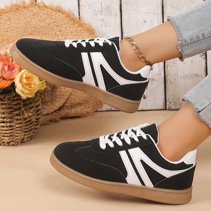 Women's Breathable Knit Sneakers - Lightweight, Comfortable Lace-Up Low Tops in Solid Colors for Summer Walking & Jogging