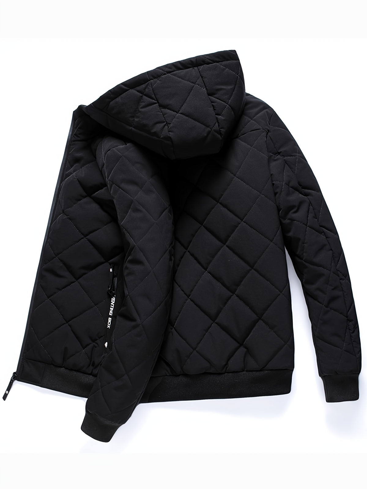 Men's Hooded Fleece-Lined Winter Jacket Casual Coat