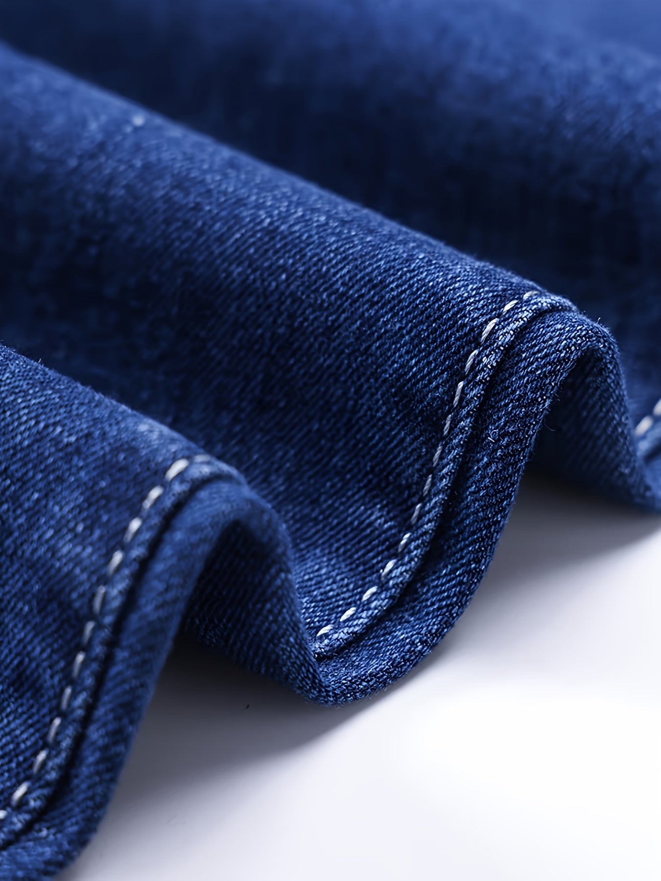 Men's Washed Jeans - Solid Color Casual Straight-Look Pants, Machine-Washable All-Season Fit for Casual Attire & Smart-Casual Outfits (Regular Length) - ayq