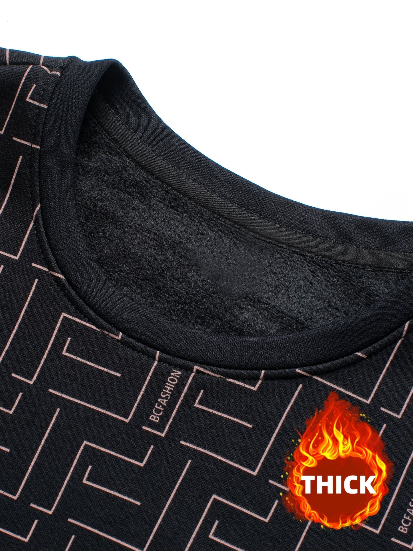 Նոր աշնանային և ձմեռային տղամարդկանց երկարաթև բրդյա սվիտեր՝ երկրաչափական նախշերով, տաք և փափուկ, ոճային կլոր օձիքով, կատարյալ նվեր տղամարդկանց համար՝ տաք մնալու համար