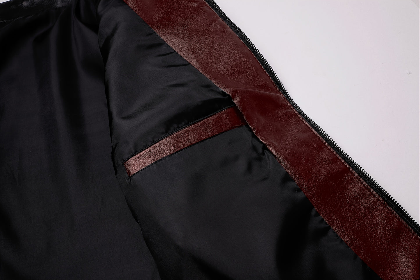 Men'S Casual Jacket - Stand Collar Zip-Up Long Sleeve - 100% Polyurethane, Solid Color, Non-Stretch Woven Fabric, Regular Fit with Functional Pockets for Daily Wear