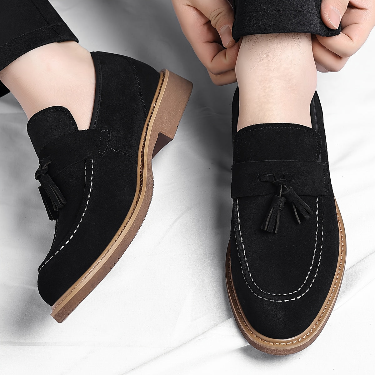 Men's Vintage Tassel Loafers - Casual Business Dress Shoes