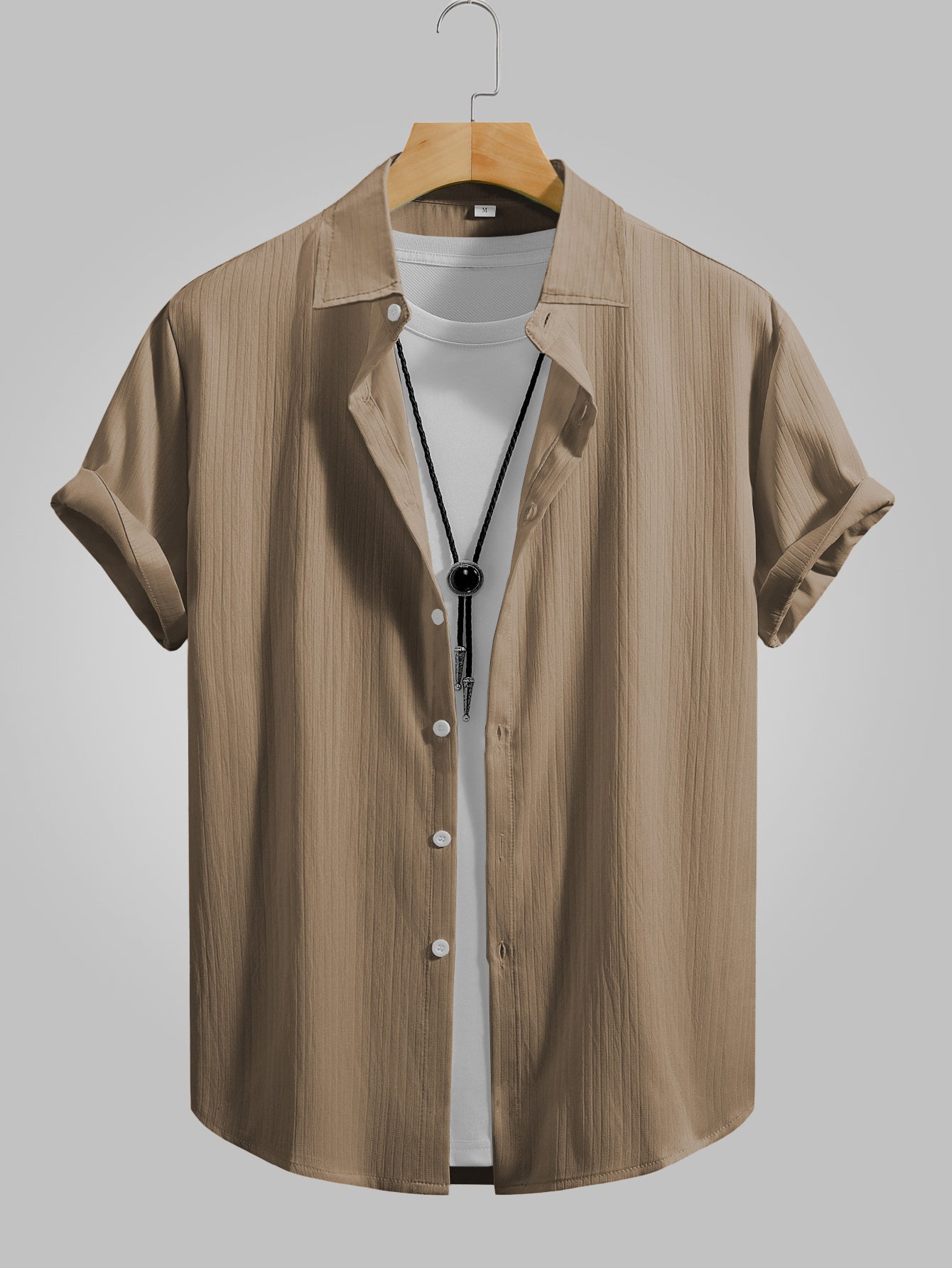 Men's Summer Casual Lapel Short Sleeve Shirt & Pants Set